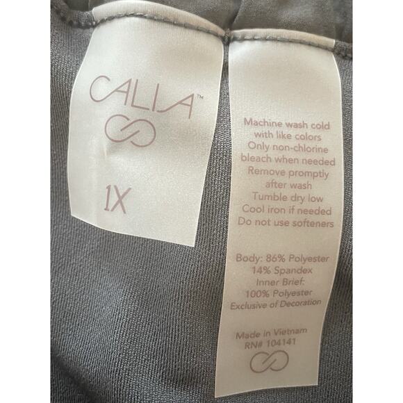 CALIA Infinity Run Shorts Size 1X Carbon Gray Quick Dry Breathable Stretch Lined - Picture 5 of 8